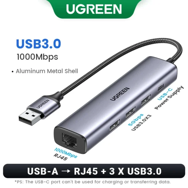 UGREEN Adattatore USB Ethernet 1000/100 Mbps - immagine 18