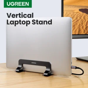 UGREEN Supporto Verticale per Laptop in Alluminio – Dock Regolabile per MacBook Air, MacBook Pro, Tablet, iPad e Smartphone – Design Salvaspazio, Compatibile fino a 17,3”