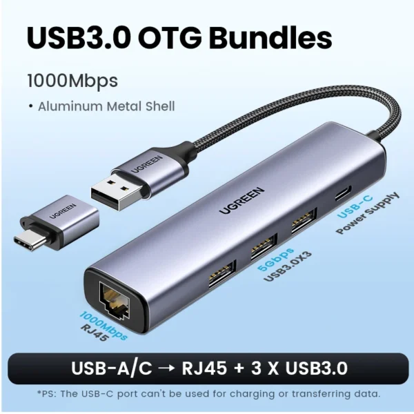 UGREEN Adattatore USB Ethernet 1000/100 Mbps - immagine 11