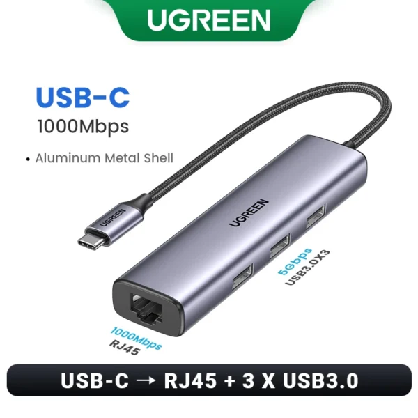 UGREEN Adattatore USB Ethernet 1000/100 Mbps - immagine 14