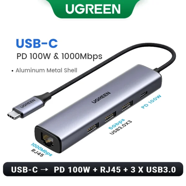 UGREEN Adattatore USB Ethernet 1000/100 Mbps - immagine 12