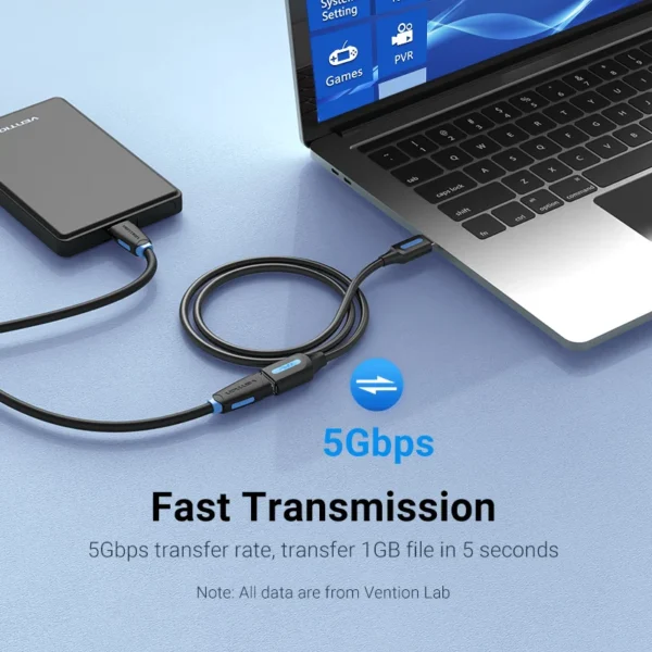 Cavo di Estensione USB 3.0 Vention ad Alta Velocità - immagine 2