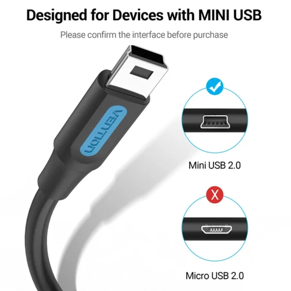 Vention Cavo Mini USB 2.0 a USB - immagine 3