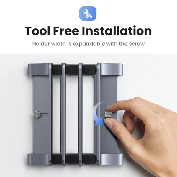 UGREEN Supporto Verticale per Laptop con 3 Slot – Supporto in Alluminio per MacBook Air, MacBook Pro, Tablet, iPad e Smartphone – Design Salvaspazio, Compatibile fino a 17,3” - immagine 4