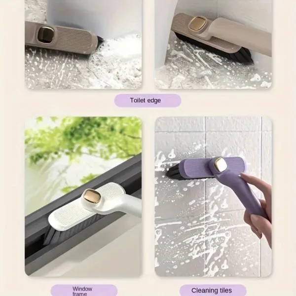 Brush Rotante per Fessure del Bagno – Spazzola Multifunzione per Pulizia Fughe Pavimenti e Piastrelle, Setole Resistenti, Accessori per Pulizia Angoli e Fessure - immagine 4