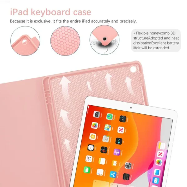 Custodia con Tastiera per iPad – Cover con Tastiera Staccabile e Supporto Magnetico - immagine 4