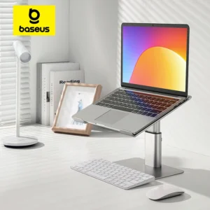 Baseus Supporto Verticale Pieghevole in Alluminio per Laptop – Supporto Regolabile per MacBook Air, MacBook Pro, Tablet, iPad e Smartphone – Design Salvaspazio, Compatibile fino a 17,3”