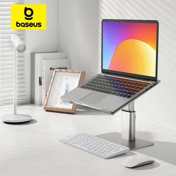 Baseus Supporto Verticale Pieghevole in Alluminio per Laptop – Supporto Regolabile per MacBook Air, MacBook Pro, Tablet, iPad e Smartphone – Design Salvaspazio, Compatibile fino a 17,3”