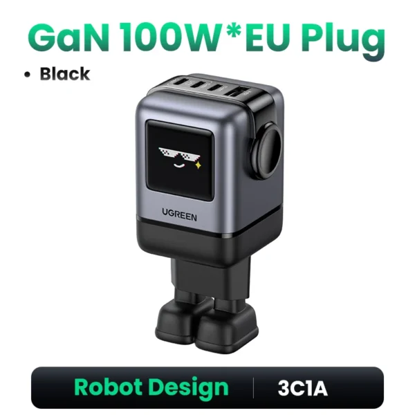 UGREEN Uno Caricatore GaN 100W con Design Robot – Ricarica Rapida PD 3.0, QC 4.0/3.0, PPS – Compatibile con iPhone 16/15/14 Pro, MacBook Air, Laptop, Tablet - immagine 10
