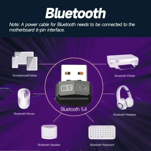 Adattatore USB Bluetooth 5.4 - immagine 2