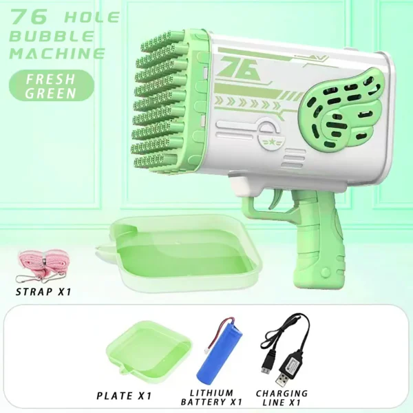 Pistola Elettrica a Bolle di Sapone con 76/80/88 Fori e LED - immagine 29