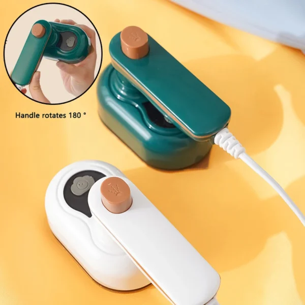 Ferro da Stiro Portatile da Viaggio Pieghevole – Mini Stiratrice con Testa Rotante 180°, Vapore Spray, Compatta e Professionale - immagine 2