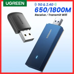 UGREEN Adattatore WiFi USB AC650/AX1800 – Dongle Wireless Dual Band 5Ghz/2.4Ghz