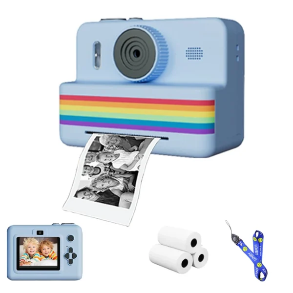Fotocamera Digitale Bambini con Mini Stampante – Fotocamera Termica Istantanea Portatile 2.8” Schermo HD, Video & Foto, Regalo Educativo Bimbi - immagine 7
