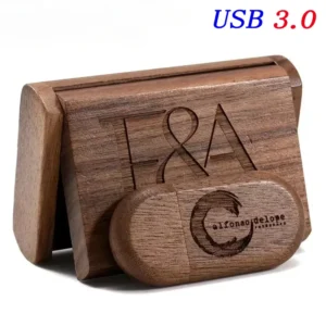 USB 3.0 Wedding Gift Pendrive – Flash Drive Personalizzato con Logo, Scatola in Legno Elegante – 8GB, 16GB, 32GB, 64GB Memory Stick U Disk con Campione Gratuito