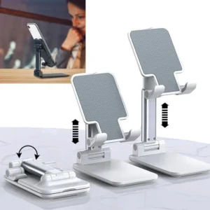 Supporto da Scrivania Regolabile per Smartphone e Tablet - Supporto Pieghevole Mobile con Angolo di Visione Regolabile, Supporto per Ufficio e Casa