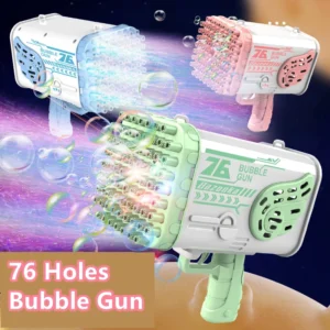 Pistola Elettrica a Bolle di Sapone con 76/80/88 Fori e LED