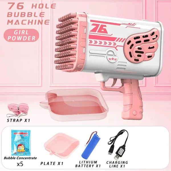 Pistola Elettrica a Bolle di Sapone con 76/80/88 Fori e LED - immagine 20