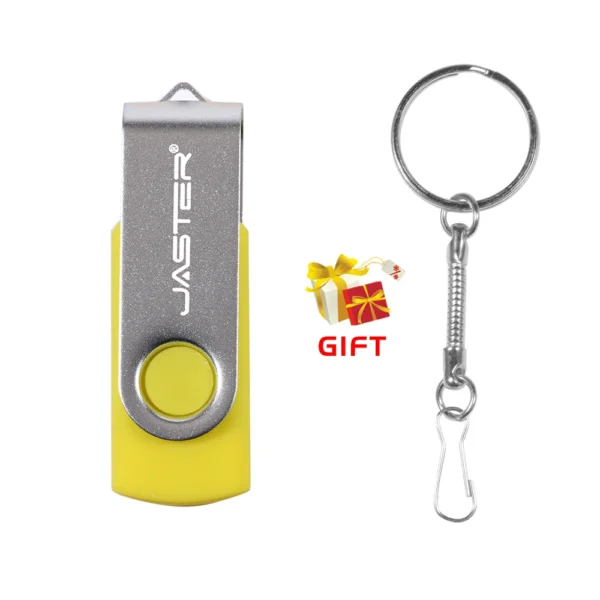 JASTER USB 2.0 Flash Drive Rotante Colorato – Memoria USB 128GB, 64GB, 32GB, 16GB, 8GB, Chiavetta USB con Clip Argento - immagine 9