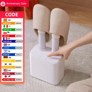 3-in-1 Deodorante Intelligente per Scarpe – Scalda Piedi, Asciuga Scarpe e Deodorizzatore Smart per Casa, Design Compatto e Silenzioso