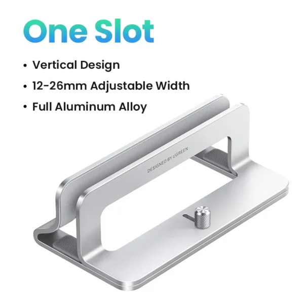 UGREEN Supporto Verticale per Laptop con 3 Slot – Supporto in Alluminio per MacBook Air, MacBook Pro, Tablet, iPad e Smartphone – Design Salvaspazio, Compatibile fino a 17,3” - immagine 11