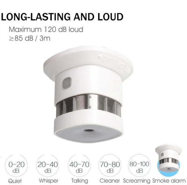 Rilevatore di Fumo HEIMAN Zigbee – Sensore Antincendio Smart per Sistema Domotico, Alta Sensibilità, Connessione 2.4GHz, Sicurezza Intelligente per Casa e Ufficio - immagine 4