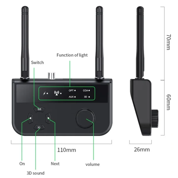 Ricevitore Audio Bluetooth 5.3 3D Stereo - immagine 6