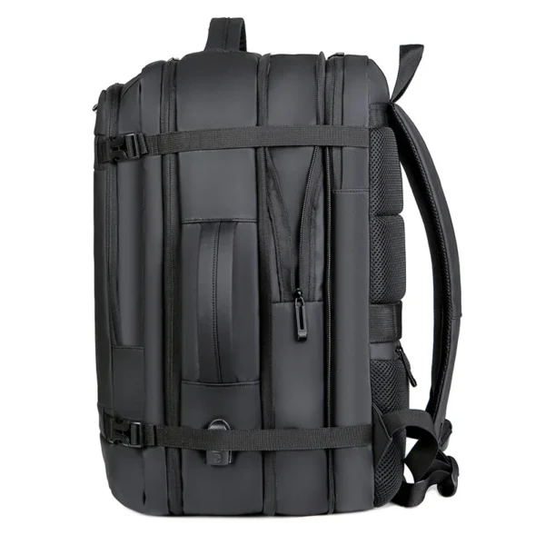 Zaino da Viaggio USB Espandibile da 40L - Borsa da Mano Approvata per Voli - Resistente all’Acqua e Durabile, Compatibile con Laptop fino a 17 Pollici, Zaino da Viaggio con Caricatore USB per Aereo - immagine 4