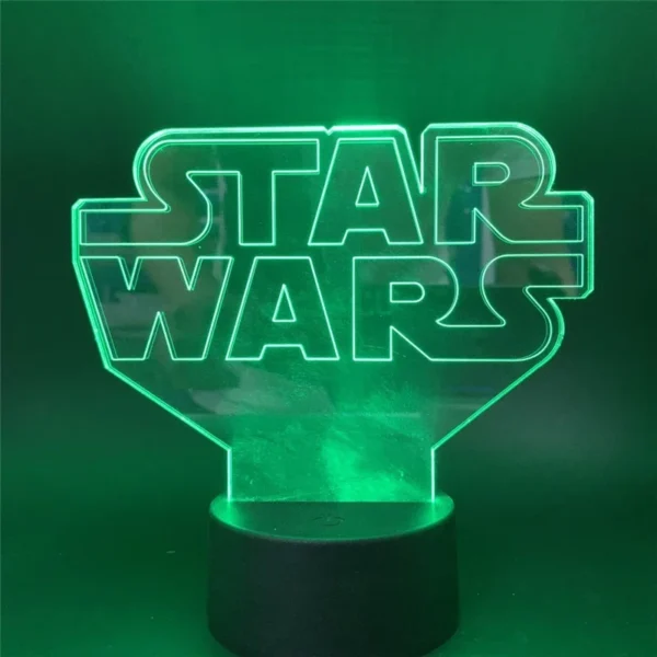 Lampada 3D LED Baby Yoda Anime – Luce Notturna Illusione Ottica Multicolore per Cameretta Bambini, Decorazione da Tavolo, Stile Manga Groot - immagine 6