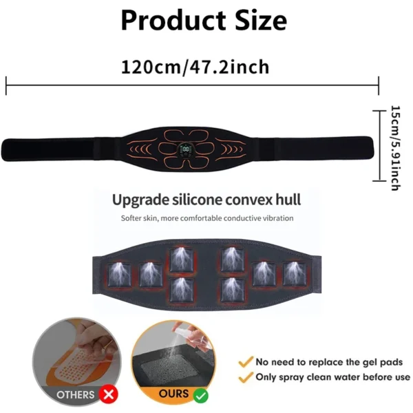 Cintura Stimolatrice EMS per Addome e Vita - immagine 2