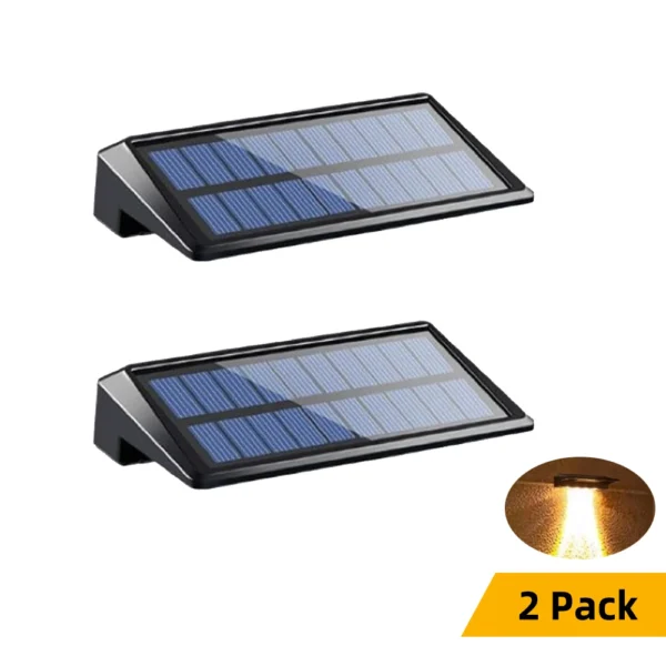Set 2 Luci Solari da Parete – 4 LED Impermeabili per Recinzioni, Muretti, Sentieri e Giardini - immagine 8