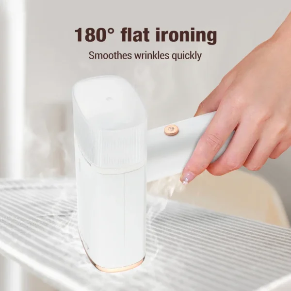 Stiratore a Vapore Portatile 1000W – Steamer per Abiti con Serbatoio da 130ml, Riscaldamento Rapido, Ideale per Casa e Viaggio - immagine 2