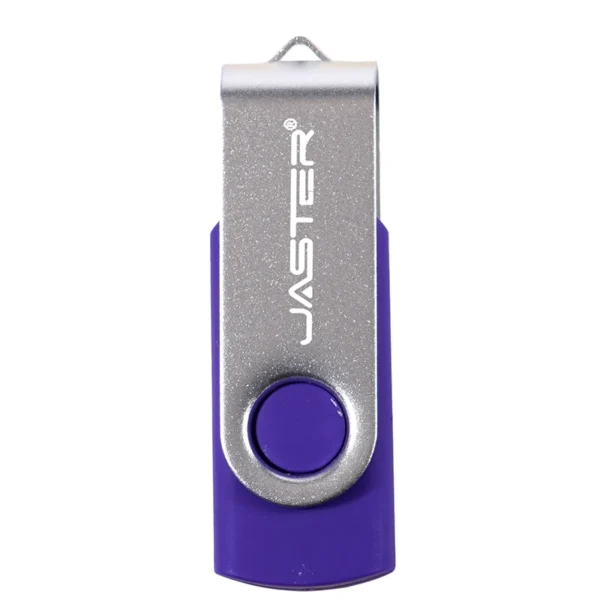 JASTER USB 2.0 Flash Drive Rotante Colorato – Memoria USB 128GB, 64GB, 32GB, 16GB, 8GB, Chiavetta USB con Clip Argento - immagine 3