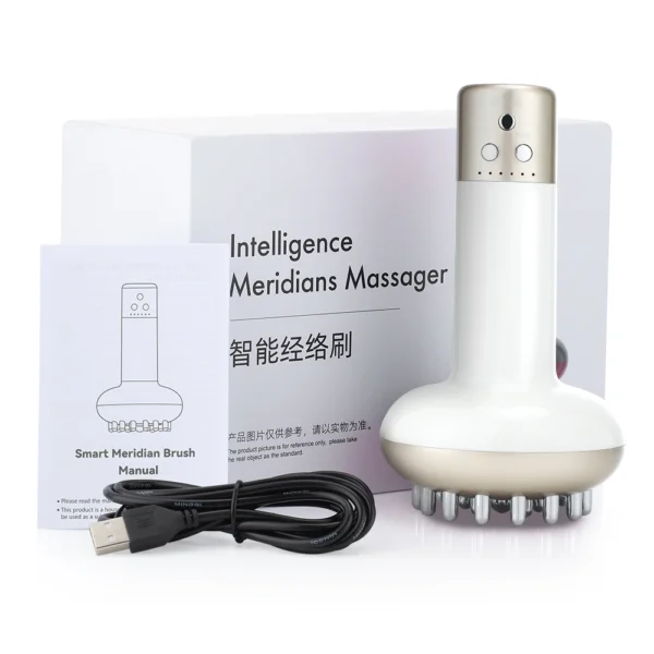 Rechargeable Guasha Massager Body Shaping Heating Meridian Scraping Brush Lymphatic Detoxification Regimen Dredging Fat Burner - immagine 10