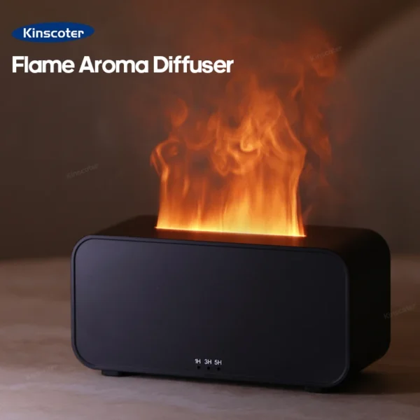 Mini Diffusore di Aromi con Luce LED e Timer – Macchina Aromaterapia a Fiamma Simulata, Umidificatore da Casa con Luce Colorata, Diffusore di Profumo per Ambiente e Benessere