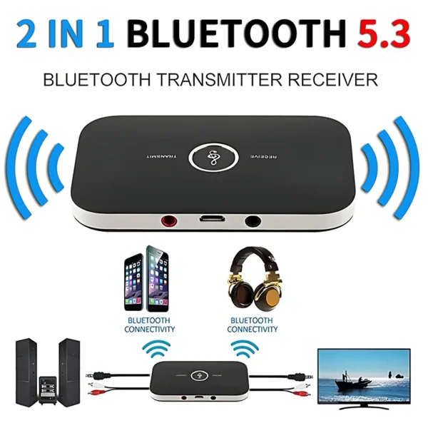 2-in-1 Bluetooth 5.3 Audio Receiver & Transmitter - immagine 2