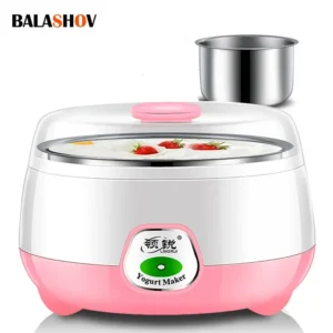 1L Electric Mini Yogurt Maker – Macchina Multifunzionale per Yogurt e Natto, Automatico, Maker di Riso e Vino, DIY Fermentazione, 220V – Macchina per Casa