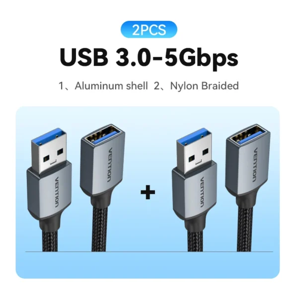 Cavo di Estensione USB 3.0 Vention ad Alta Velocità - immagine 7