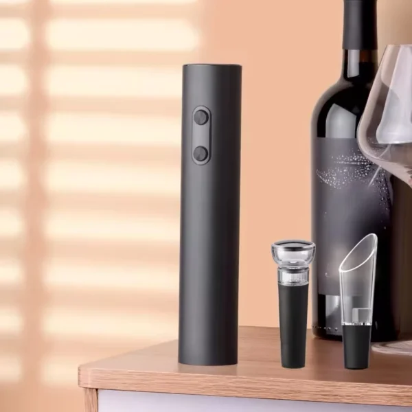 Apribottiglie Elettrico per Vino – Cavatappi Automatico Ricaricabile per Vino Rosso, Accessorio da Cucina Elegante e Facile da Usare - immagine 2