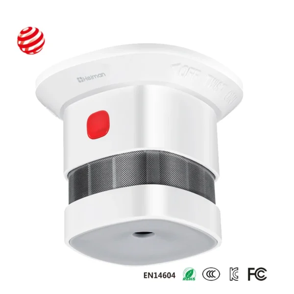 Rilevatore di Fumo HEIMAN Zigbee – Sensore Antincendio Smart per Sistema Domotico, Alta Sensibilità, Connessione 2.4GHz, Sicurezza Intelligente per Casa e Ufficio