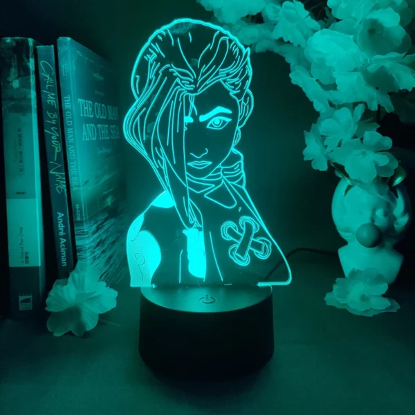 Lampada Notturna 3D League of Legends Jinx – Luce LED Illusione Ottica per Camera da Letto, Decorazione per Fan di LOL – Regalo di Natale per Bambini e Adulti, Game Room Decor
