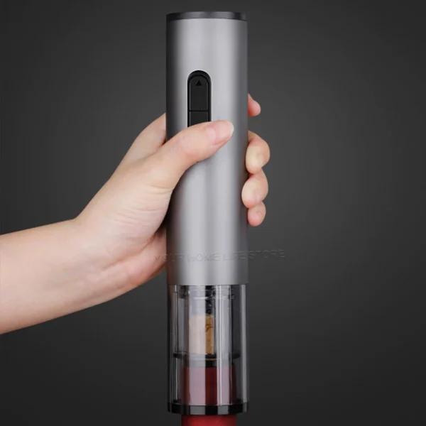 Apribottiglie Elettrico Automatico in Acciaio Inox – Cavatappi Ricaricabile con Taglia Capsule Integrato - immagine 3