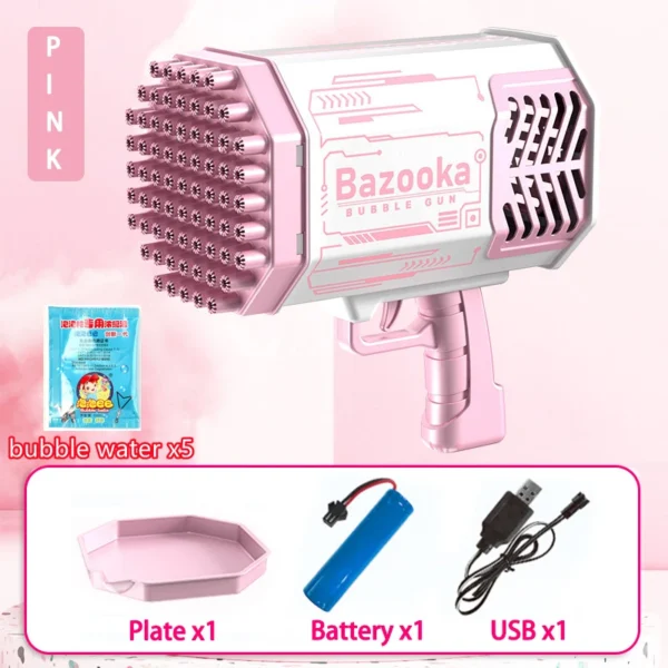 Pistola Elettrica a Bolle di Sapone con 76/80/88 Fori e LED - immagine 27