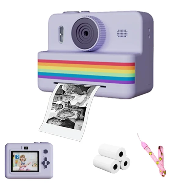 Fotocamera Digitale Bambini con Mini Stampante – Fotocamera Termica Istantanea Portatile 2.8” Schermo HD, Video & Foto, Regalo Educativo Bimbi - immagine 9