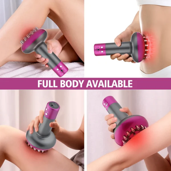 Rechargeable Guasha Massager Body Shaping Heating Meridian Scraping Brush Lymphatic Detoxification Regimen Dredging Fat Burner - immagine 6