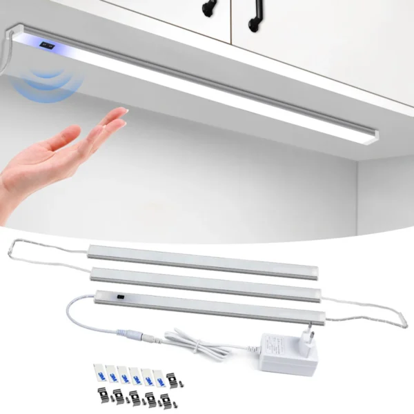 Under Cabinet Sensor Light LED - Luce a Movimento Senza Fili per Cucina, Mobili, Tavolo, Illuminazione Sottobanco, Lampada a Sensore di Movimento, Barra Concatenabile per Cucina