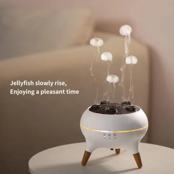 Dynamic Jellyfish Air Humidifier 250ml - Diffusore di Oli Essenziali con Telecomando e 7 Luci Notturne Colorate - Umidificatore per Camera da Letto - immagine 4
