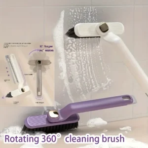 Brush Rotante per Fessure del Bagno – Spazzola Multifunzione per Pulizia Fughe Pavimenti e Piastrelle, Setole Resistenti, Accessori per Pulizia Angoli e Fessure