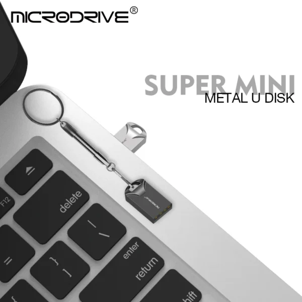 Mini USB Flash Drive Pen Drive USB 2.0 – Memoria USB 64GB, 32GB, 16GB, 8GB, 4GB, Stick con Anello Portachiavi - immagine 2