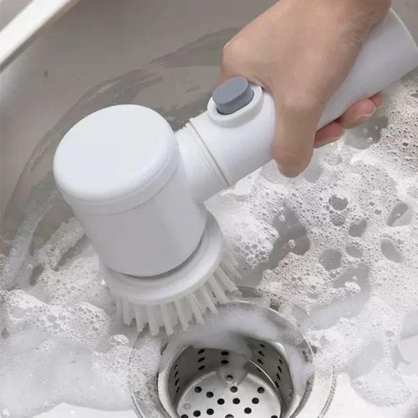 Spazzola Elettrica Multifunzionale Senza Fili per Pulizia Cucina e Bagno - Spazzola Manuale Potente per Piatti, Pentole e Padelle, Spazzola Elettrica per Superfici Dure